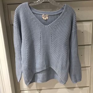 Light Blue V-neck Sweater